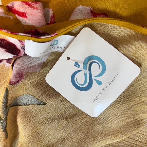 NWT* INFINITY RAINE Kimono Cardigan w/ Floral Print - Picture 12 of 13